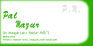 pal mazur business card